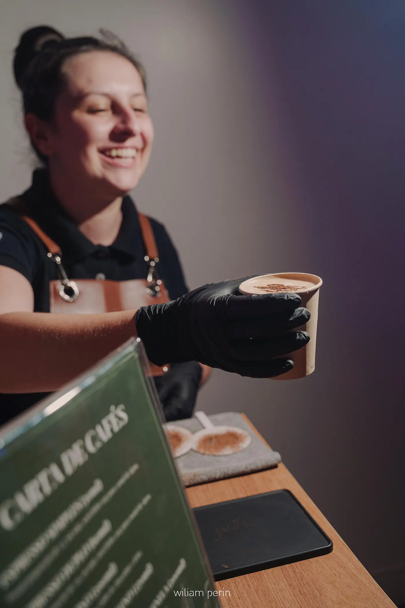 Cappuccino com monograma